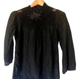 Women's Crochet Embellished Top